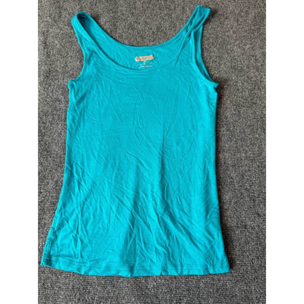 Crochet‎ Turquoise Tank Top Women's Sleeveless Casual Fitted